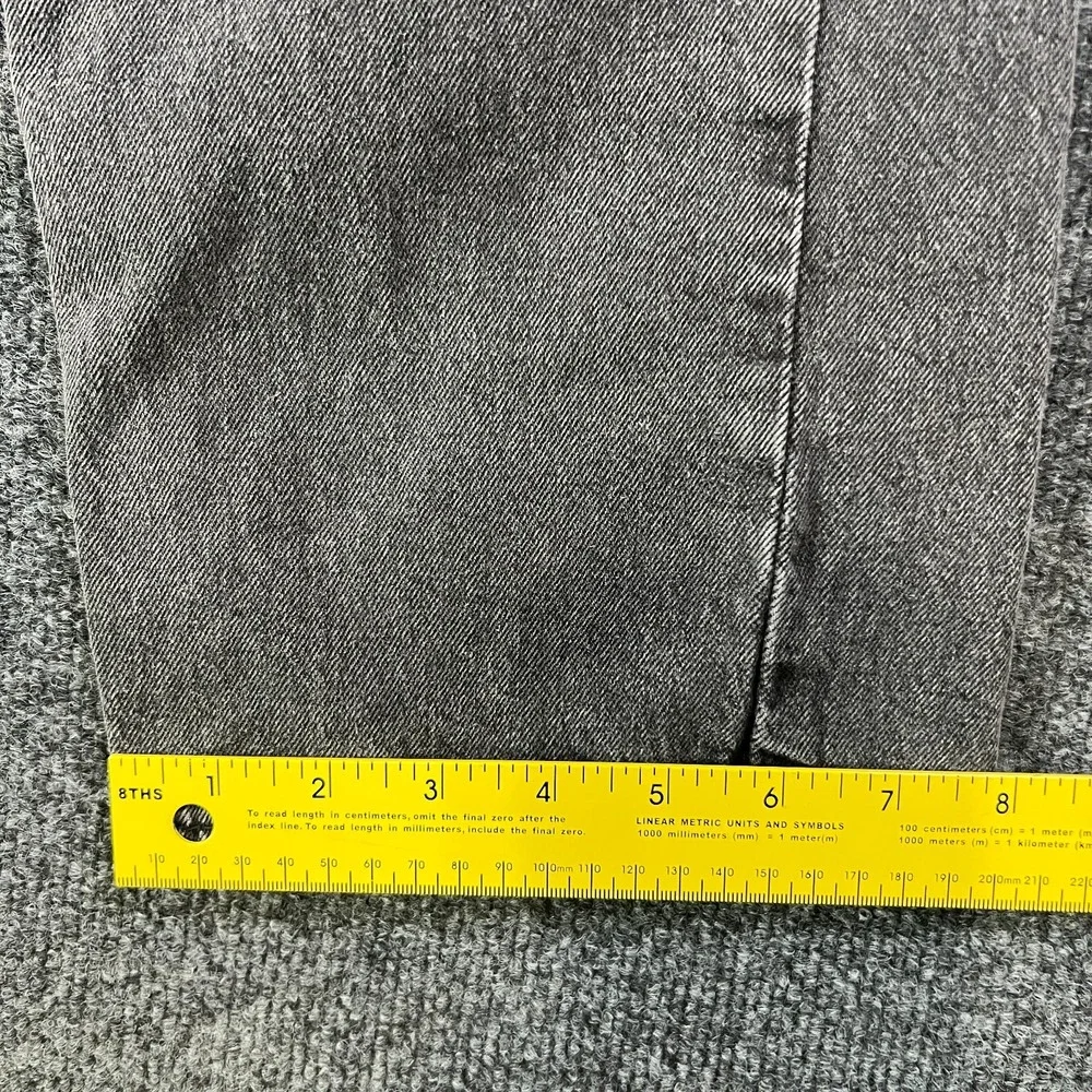 Levi's 505 Jeans Men 36x31.5 Gray Denim Cotton Mid Rise Regular Fit Straight Leg